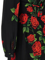 Dolce & Gabbana Red Silk Long Dress