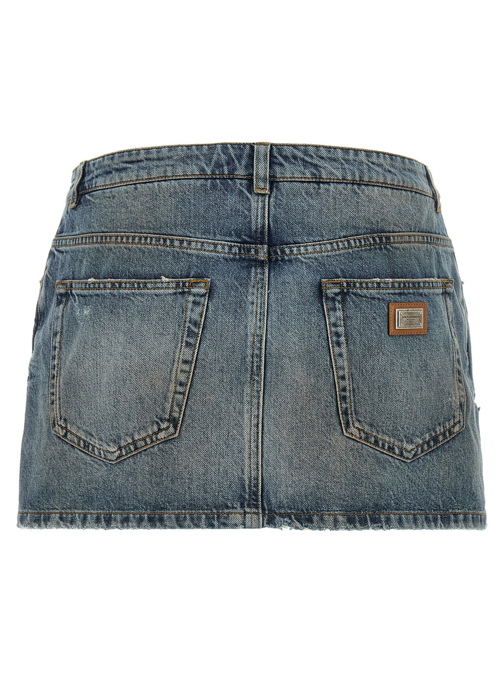 Dolce & Gabbana Blue Cotton Long Skirt