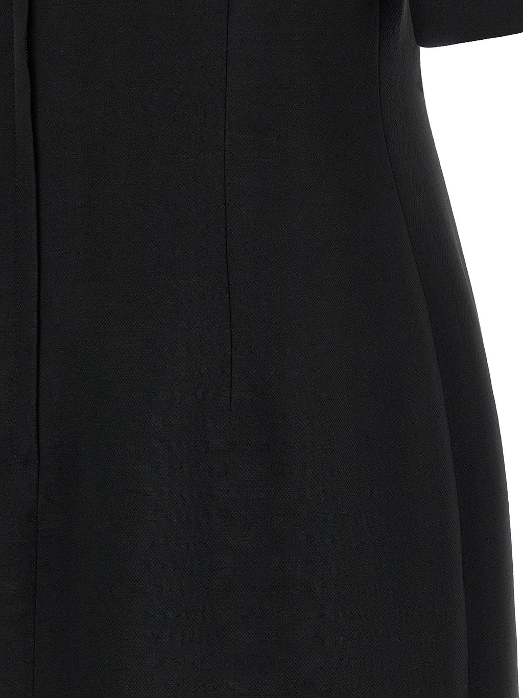 Dolce & Gabbana Black Virgin Wool Midi Dress