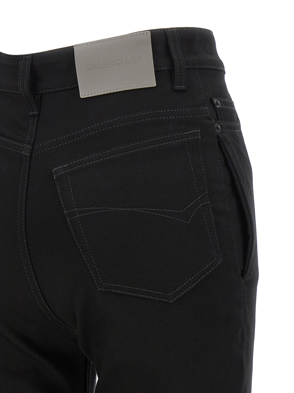 Balenciaga Black Elastane High-Waisted Jean