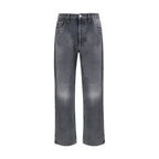 Prada Black Cotton Relaxed Fit Jeans