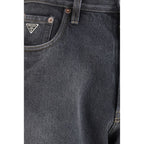 Prada Black Cotton Relaxed Fit Jeans