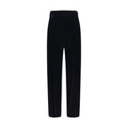 Giorgio Armani Blue Viscose Casual Pants