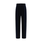 Giorgio Armani Blue Viscose Casual Pants