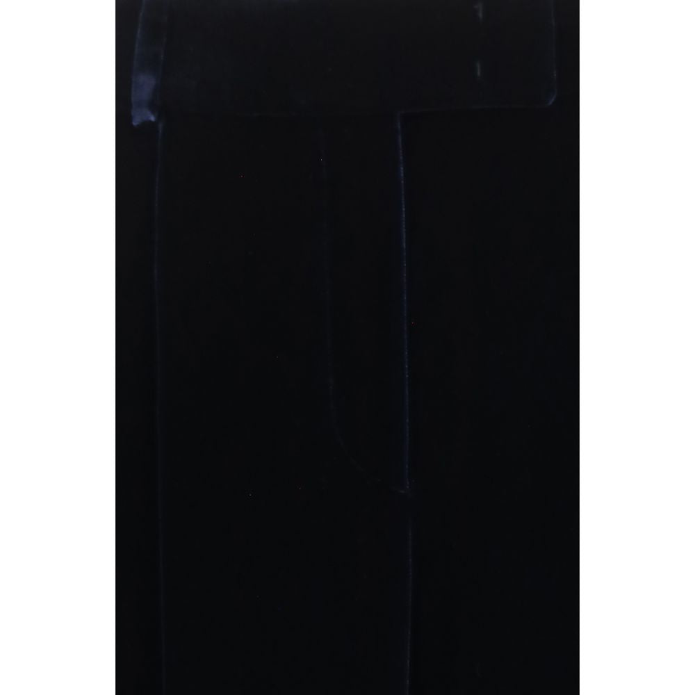Giorgio Armani Blue Viscose Casual Pants