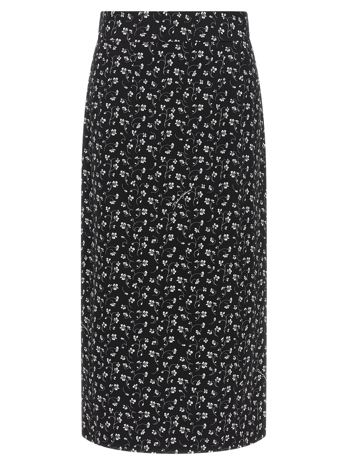 Dolce & Gabbana Bicolor Silk Midi Skirt