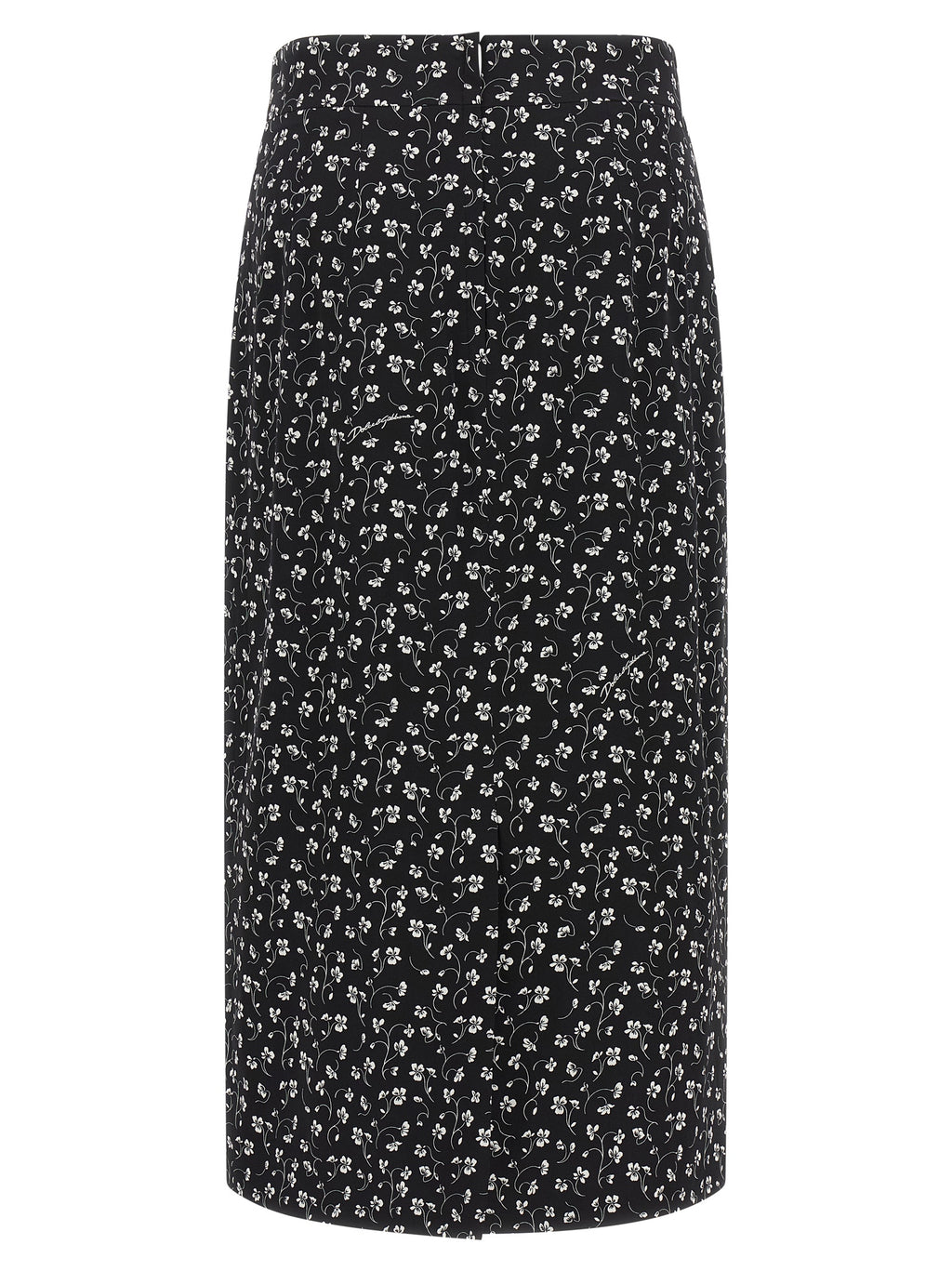 Dolce & Gabbana Bicolor Silk Midi Skirt