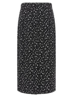 Dolce & Gabbana Bicolor Silk Midi Skirt