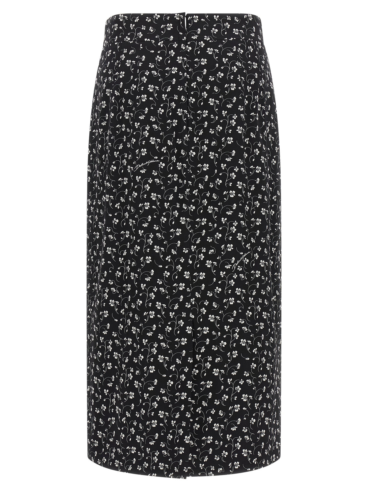 Dolce & Gabbana Bicolor Silk Midi Skirt