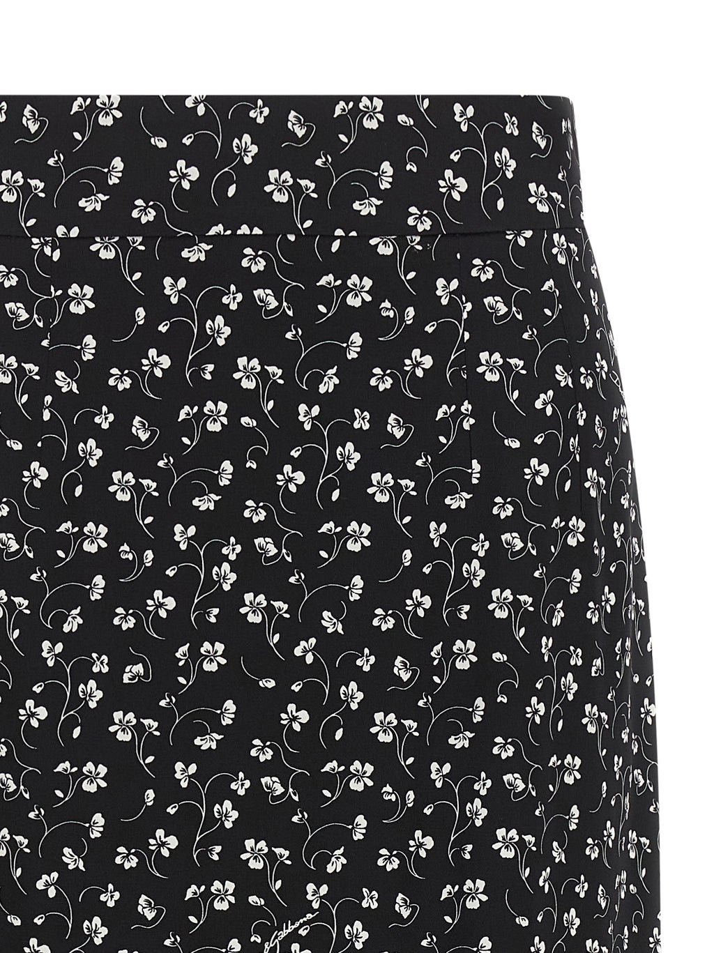 Dolce & Gabbana Bicolor Silk Midi Skirt
