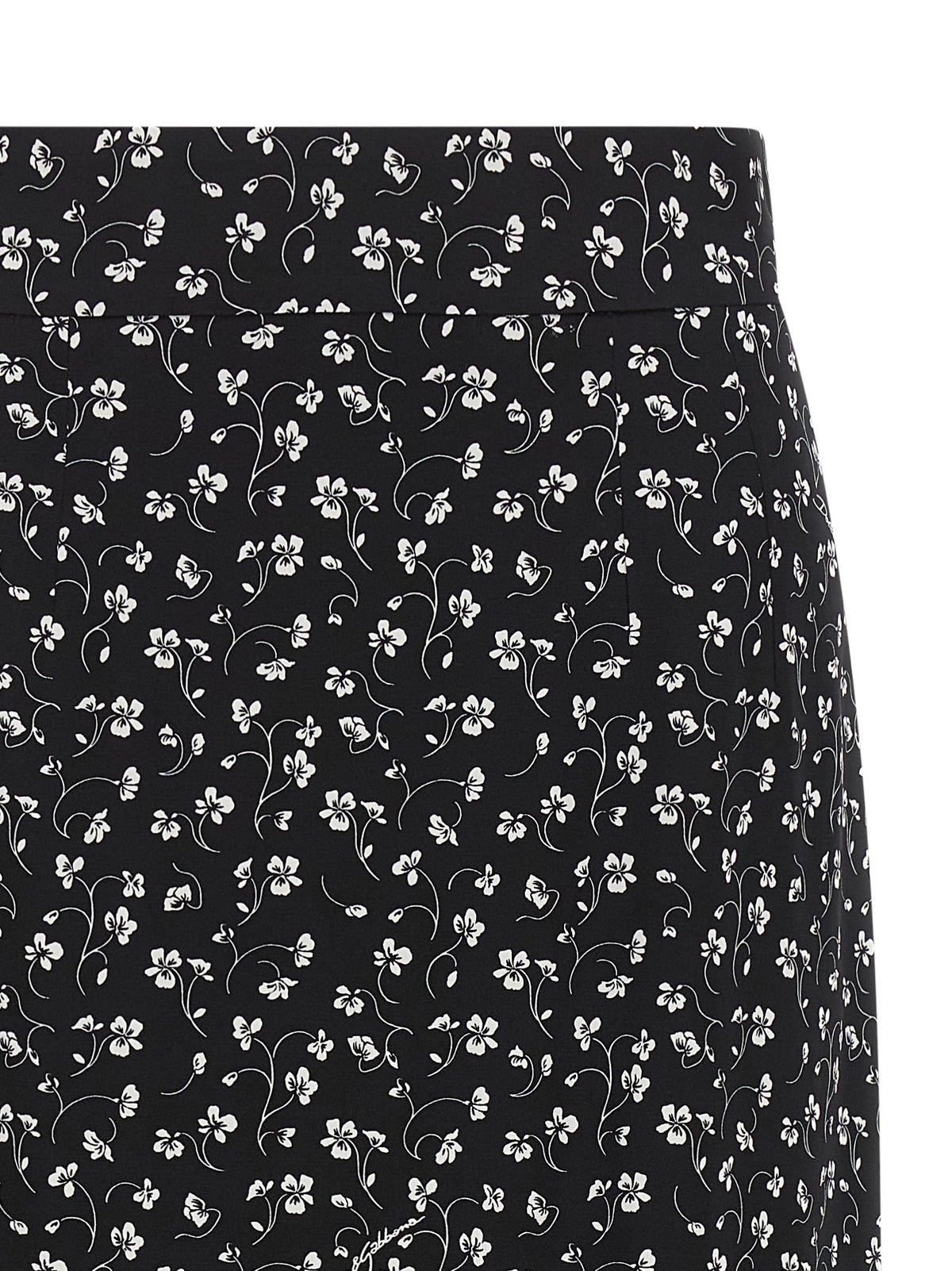 Dolce & Gabbana Bicolor Silk Midi Skirt