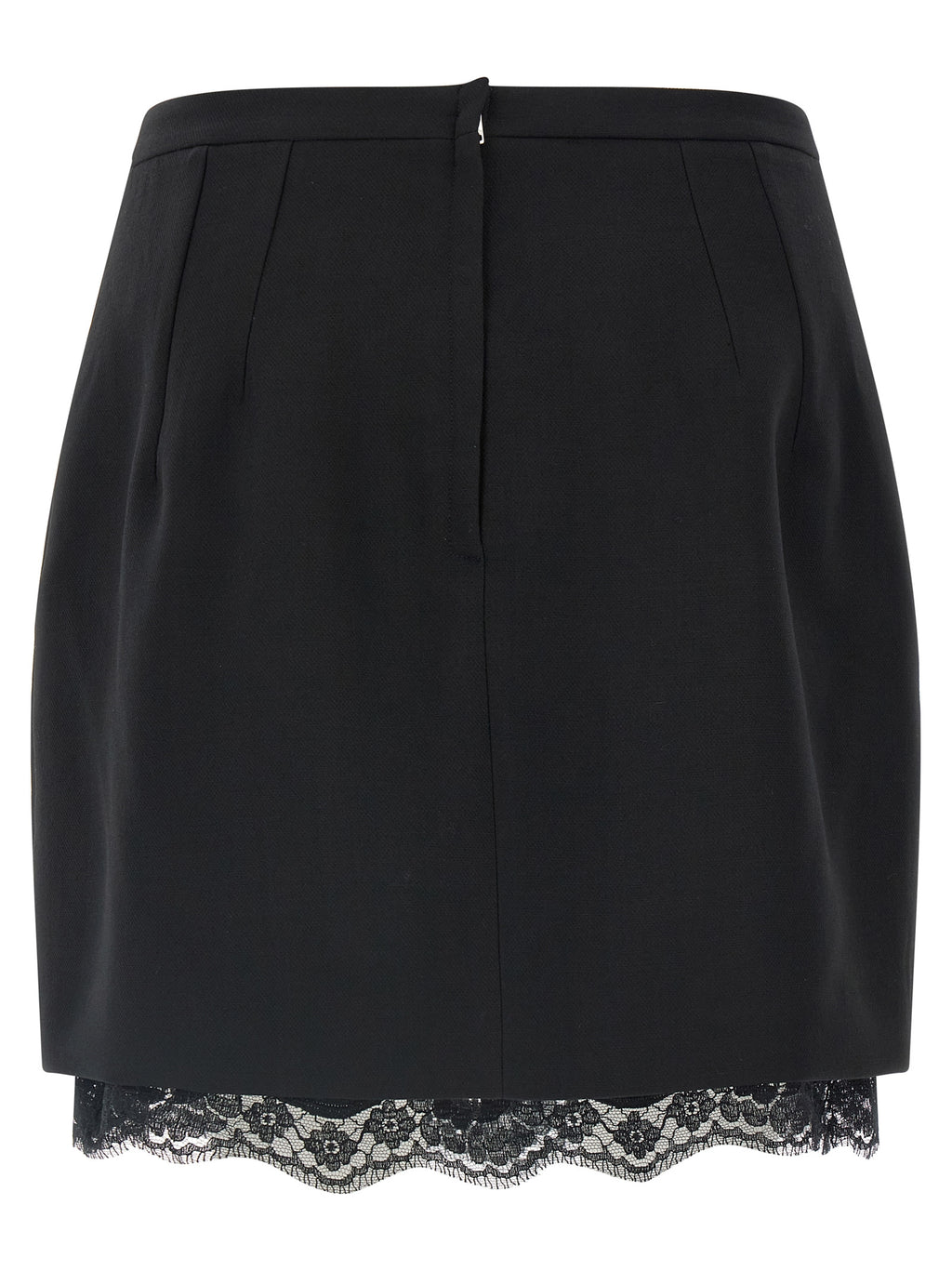 Dolce & Gabbana Black Virgin Wool Long Skirt