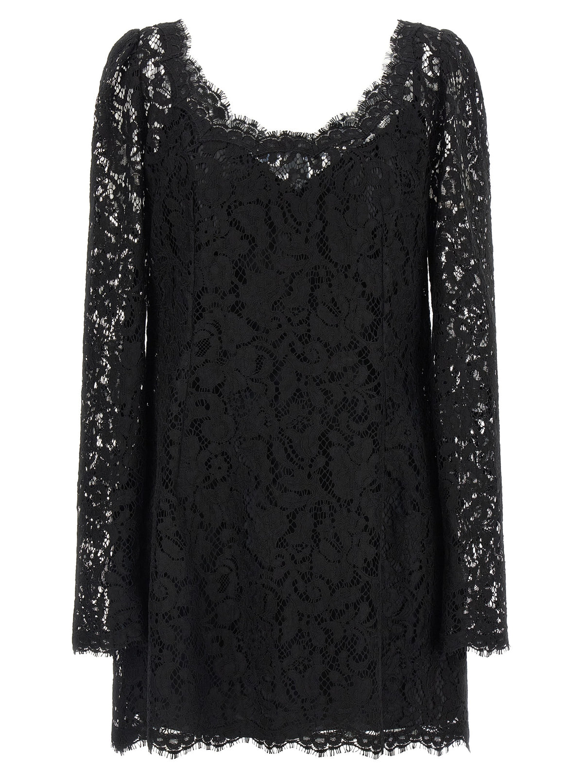 Dolce & Gabbana Black Cotton Short Dress