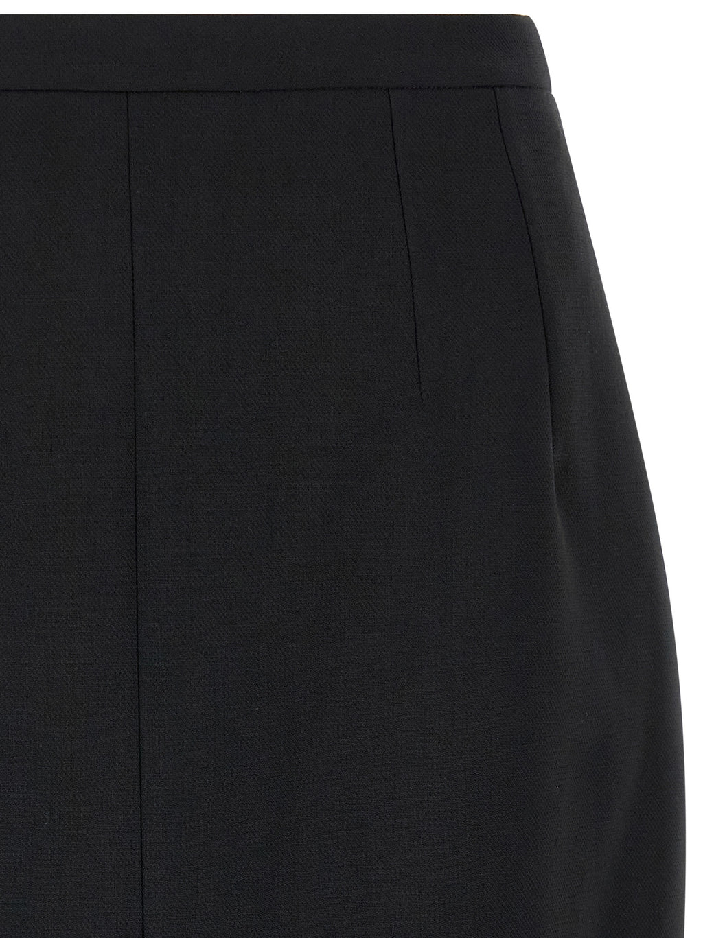 Dolce & Gabbana Black Virgin Wool Long Skirt