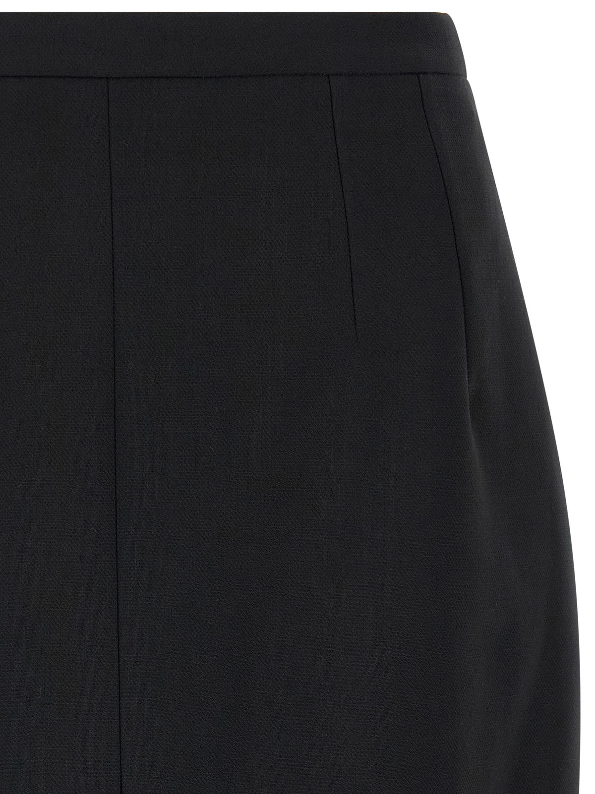 Dolce & Gabbana Black Virgin Wool Long Skirt