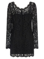 Dolce & Gabbana Black Cotton Short Dress