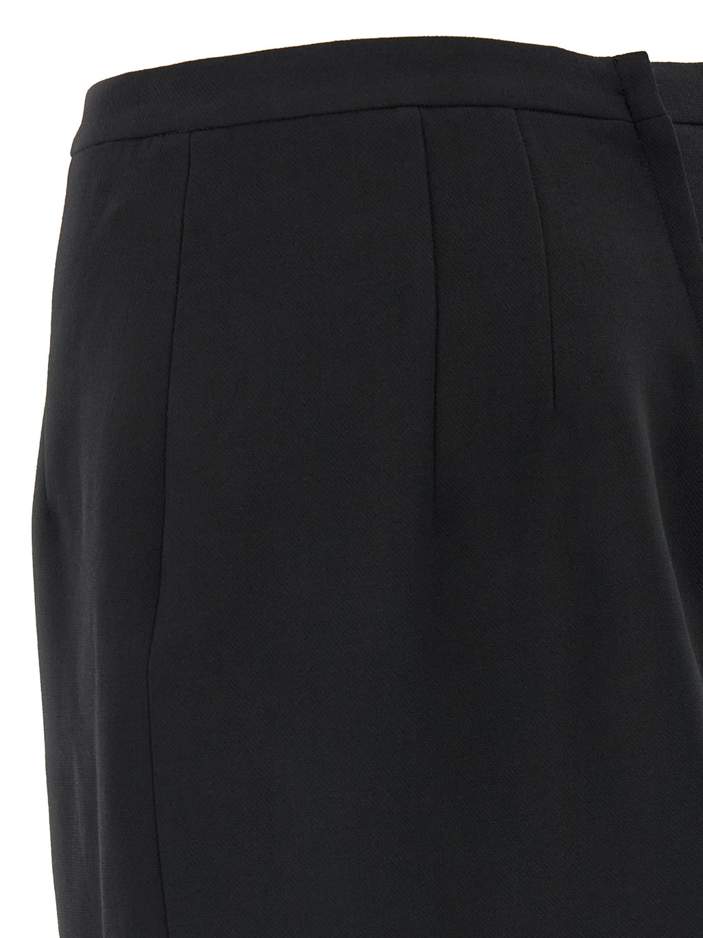 Dolce & Gabbana Black Virgin Wool Long Skirt