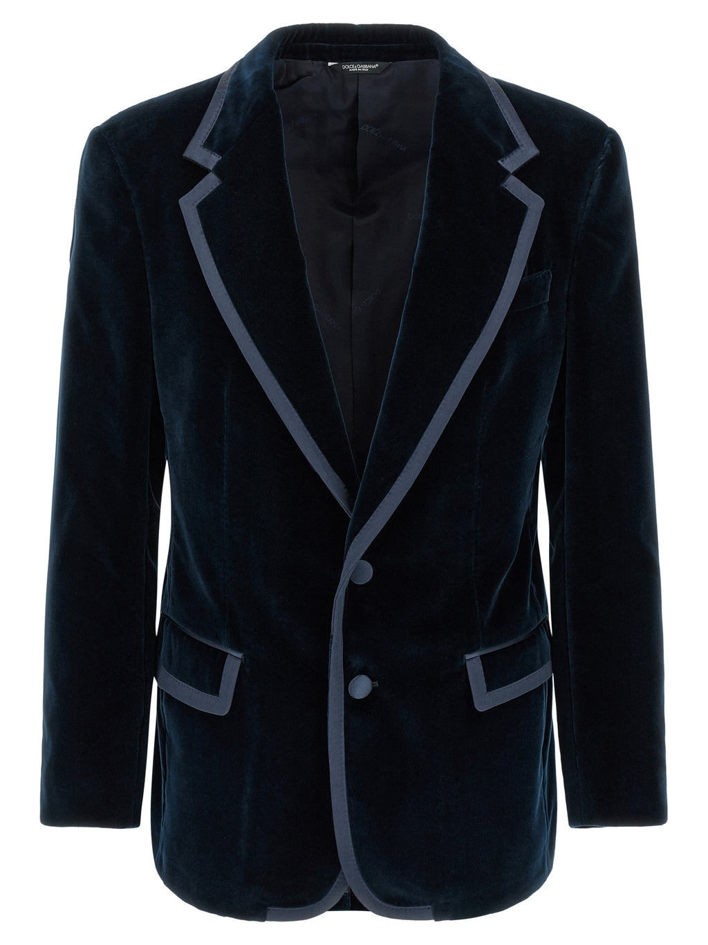 Dolce & Gabbana Blue Cotton Blazer