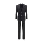 Giorgio Armani Black Wool Oves Aries Two-Piece Suit