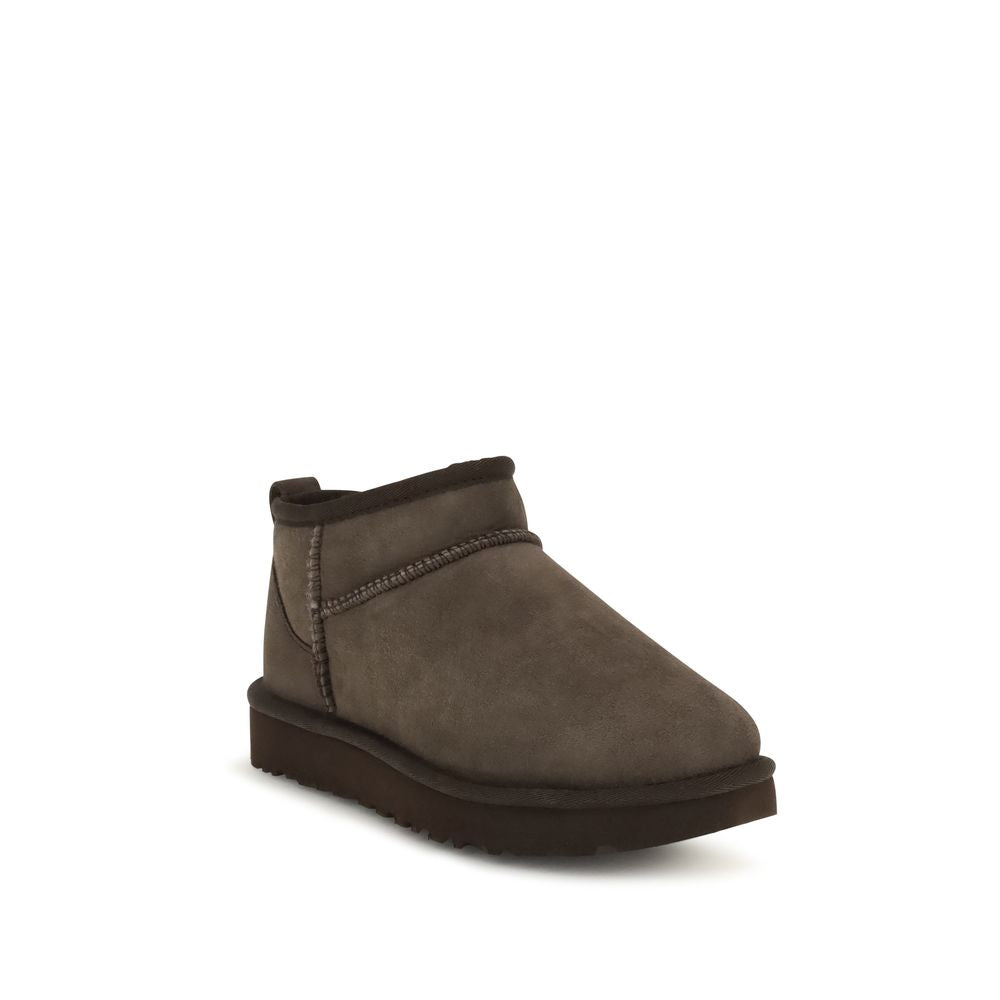 UGG Brown Suede Leather Ankle Boots