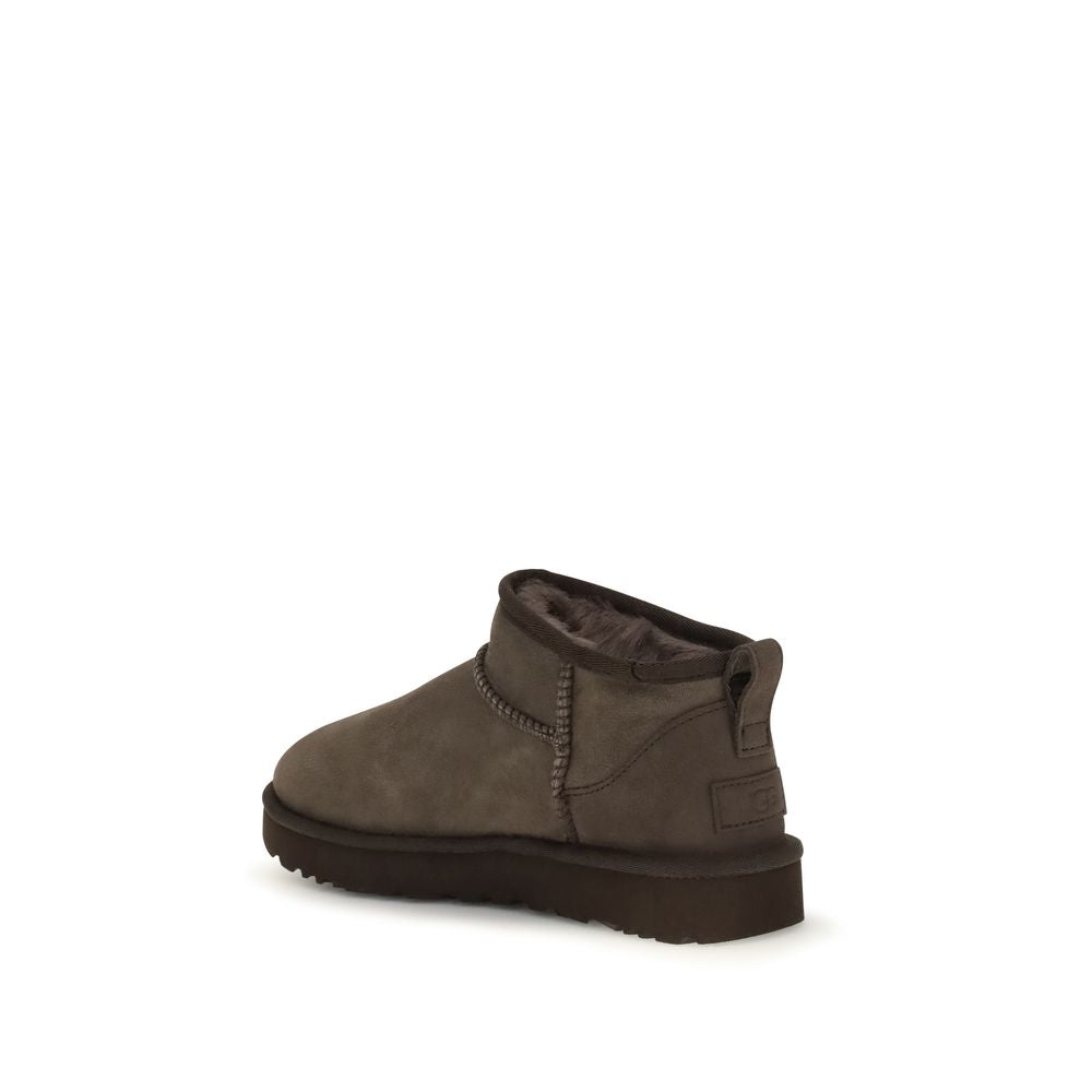 UGG Brown Suede Leather Ankle Boots