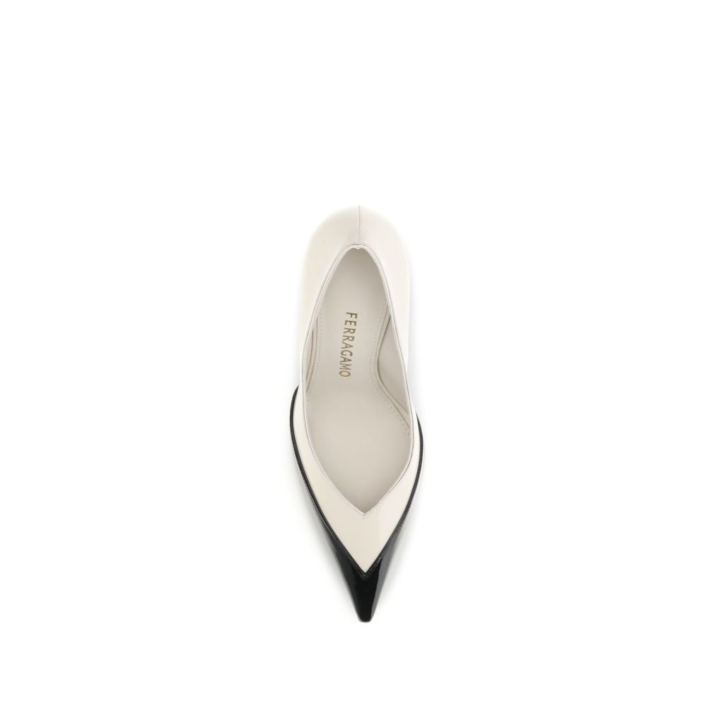 Ferragamo Multicolor Calf Leather Bos Taurus High Heel Pumps