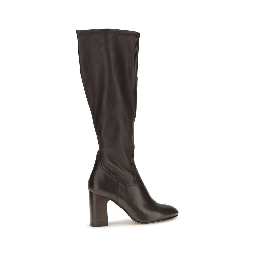 Stuart Weitzman Black Calf Leather Bos Taurus High Heel Boots