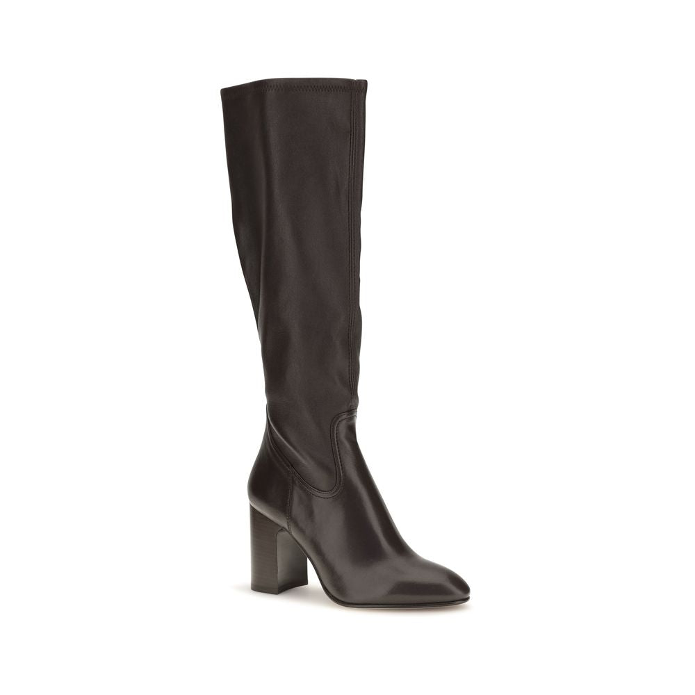 Stuart Weitzman Black Calf Leather Bos Taurus High Heel Boots