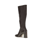 Stuart Weitzman Black Calf Leather Bos Taurus High Heel Boots