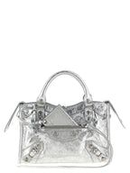 Balenciaga Silver Lamb Leather Handbag