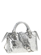 Balenciaga Silver Lamb Leather Handbag