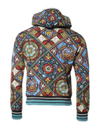 Dolce & Gabbana Multicolor Printed Hooded Sweatshirt Sweater