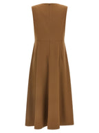 Max Mara Brown Wool Midi Dress