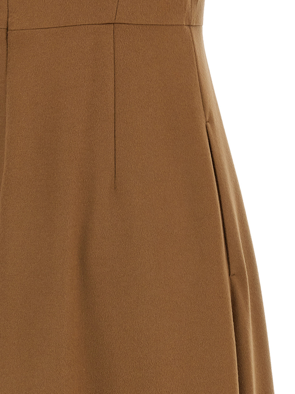 Max Mara Brown Wool Midi Dress