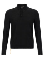 Fendi Black Virgin Wool Polo Shirt