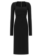 Dolce & Gabbana Black Viscose Midi Dress