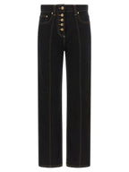 Versace Black Cotton High-Waisted Jean