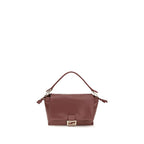 Fendi Bordeaux Calf Leather Bos Taurus Shoulder Bag