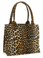 Ganni Brown Recycled Cotton Tote Bag
