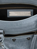Balenciaga Gray Lamb Leather Handbag