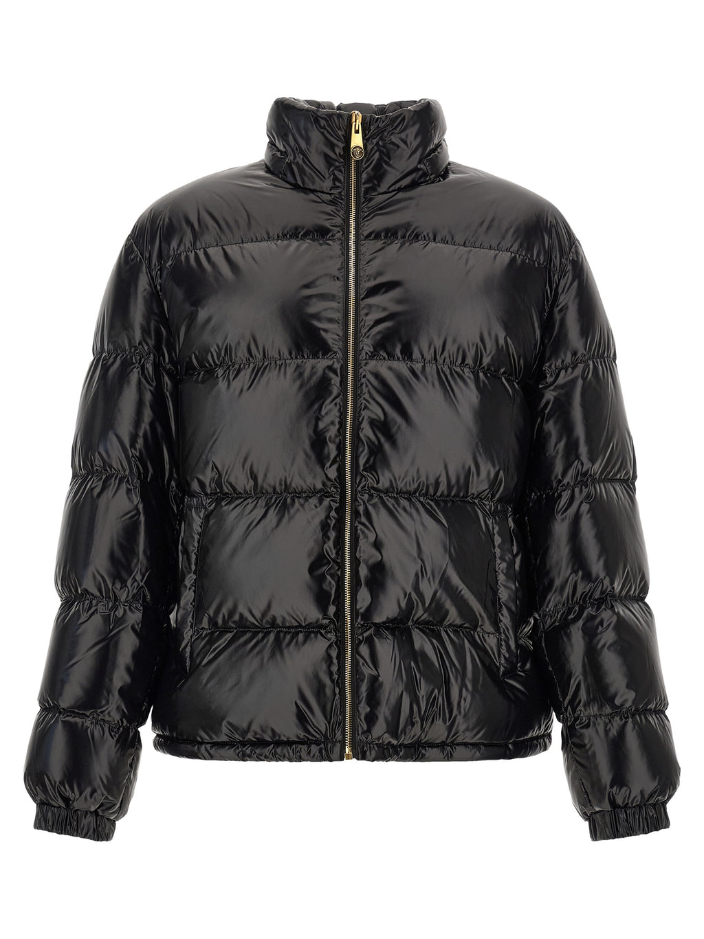 Versace Black Nylon Full-Length Jacket