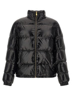 Versace Black Nylon Full-Length Jacket
