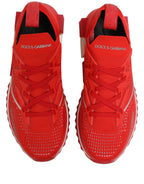 Dolce & Gabbana Red SORRENTO Sport Stretch Men Sneakers Shoes