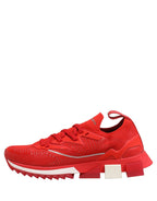 Dolce & Gabbana Red SORRENTO Sport Stretch Men Sneakers Shoes
