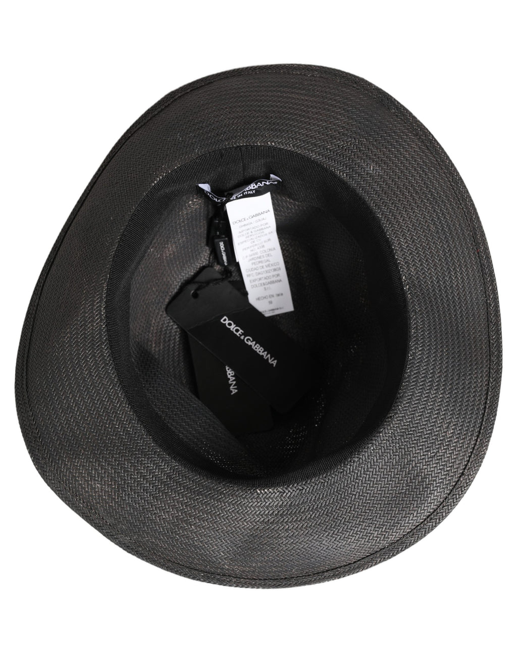 Dolce & Gabbana Men Gray Paper Woven Wide Brim Fedora Hat