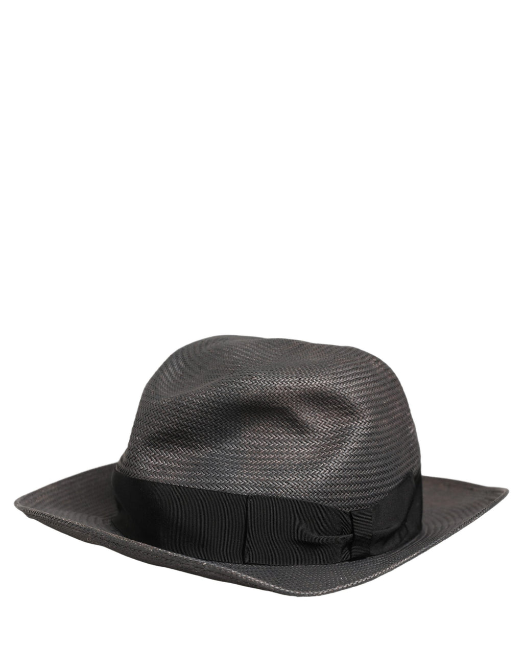 Dolce & Gabbana Men Gray Paper Woven Wide Brim Fedora Hat