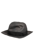 Dolce & Gabbana Men Gray Paper Woven Wide Brim Fedora Hat