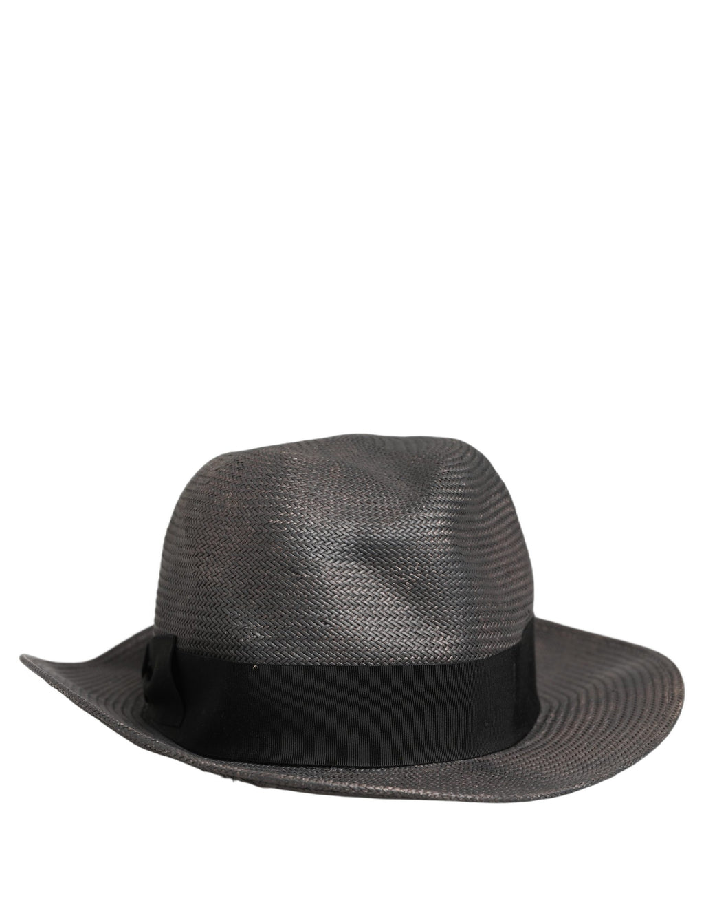 Dolce & Gabbana Men Gray Paper Woven Wide Brim Fedora Hat
