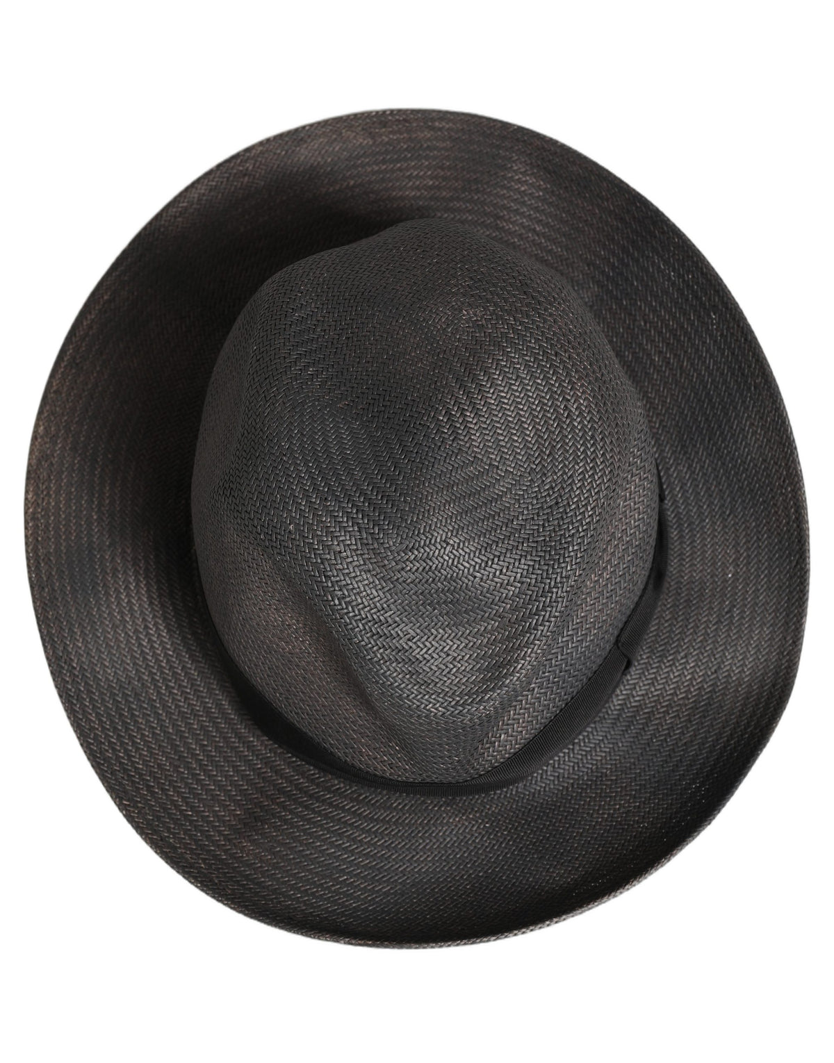 Dolce & Gabbana Men Gray Paper Woven Wide Brim Fedora Hat