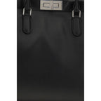 Fendi Black Calf Leather Bos Taurus Handbag